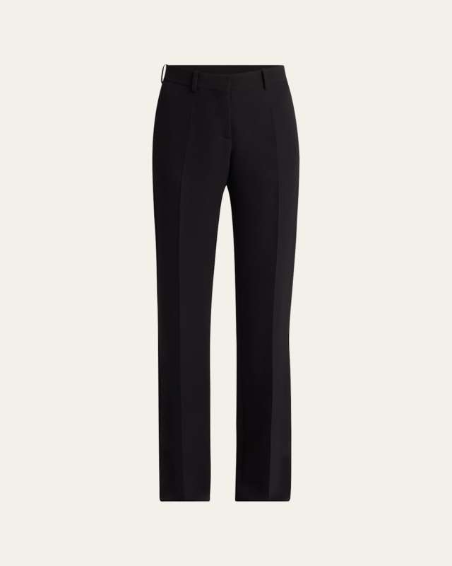 Selvie Wide-Leg Silk Pants